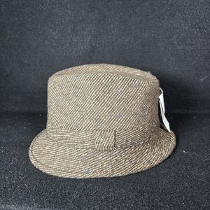 NWT Minicco Brown Tweed Sparkly Glitter Colorful Fedora NEW